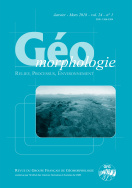Géomorphologie : relief, processus, environnement, 2018, vol. 24, n° 1