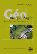 Géomorphologie : relief, processus, environnement, 2022, vol. 28, n°2