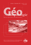 Géomorphologie : relief, processus, environnement, 2017, vol. 23, n° 4