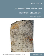Inscriptions grecques et latines de la Syrie
