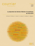 La préparation des élections fédérales et européennes du 26 mai 2019