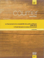 Le financement et la comptabilité des partis politiques (2008-2013) 2.  Partis flamands et analyse transversale.