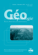 Géomorphologie : relief, processus, environnement, 2018, vol. 24, n° 4