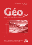 Géomorphologie : relief, processus, environnement, 2017, vol. 23, n° 2