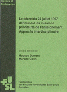 Le décret du 24 juillet 1997 définissant les missions prioritaires de l'enseignement. Approche interdisciplinaire