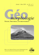 Géomorphologie : relief, processus, environnement, 2020, vol. 26, n° 1