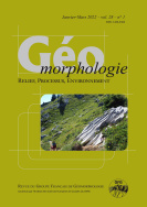 Géomorphologie : relief, processus, environnement, 2022, vol. 28, n°1