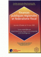 Finances publiques régionales et fédéralisme fiscal Journée d'Études du 11 mars 1994