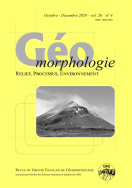 Géomorphologie : relief, processus, environnement, 2020, vol. 26, n° 4