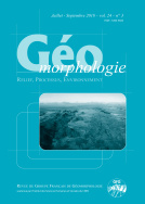 Géomorphologie : relief, processus, environnement, 2018, vol. 24, n° 3
