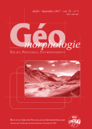 Géomorphologie : relief, processus, environnement, 2017, vol. 23, n° 3