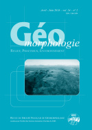 Géomorphologie : relief, processus, environnement, 2018, vol. 24, n° 2