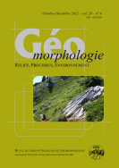 Géomorphologie : relief, processus, environnement, 2022, vol. 28, n°4