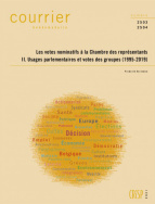 Les votes nominatifs à la Chambre des représentants. II. Usages parlementaires et votes des groupes (1995-2019)